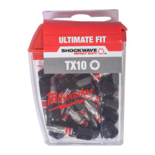 Биты ударные 25 шт Milwaukee Shockwave T10 25 мм 4932500398