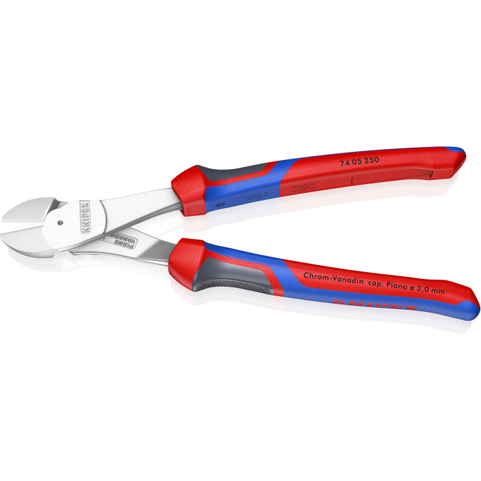 Кусачки боковые особой мощности хромированные KNIPEX 250 мм 74 05 250 - изображение 2