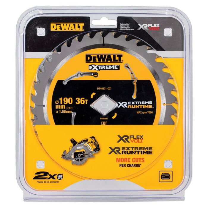 Диск пильний по дереву DeWALT Extreme Runtime 190хРомбх36 DT40271 - зображення 2